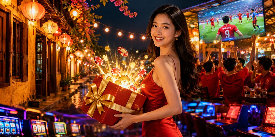 Người chơi cá cược bóng đá tại chợ đêm Hội An